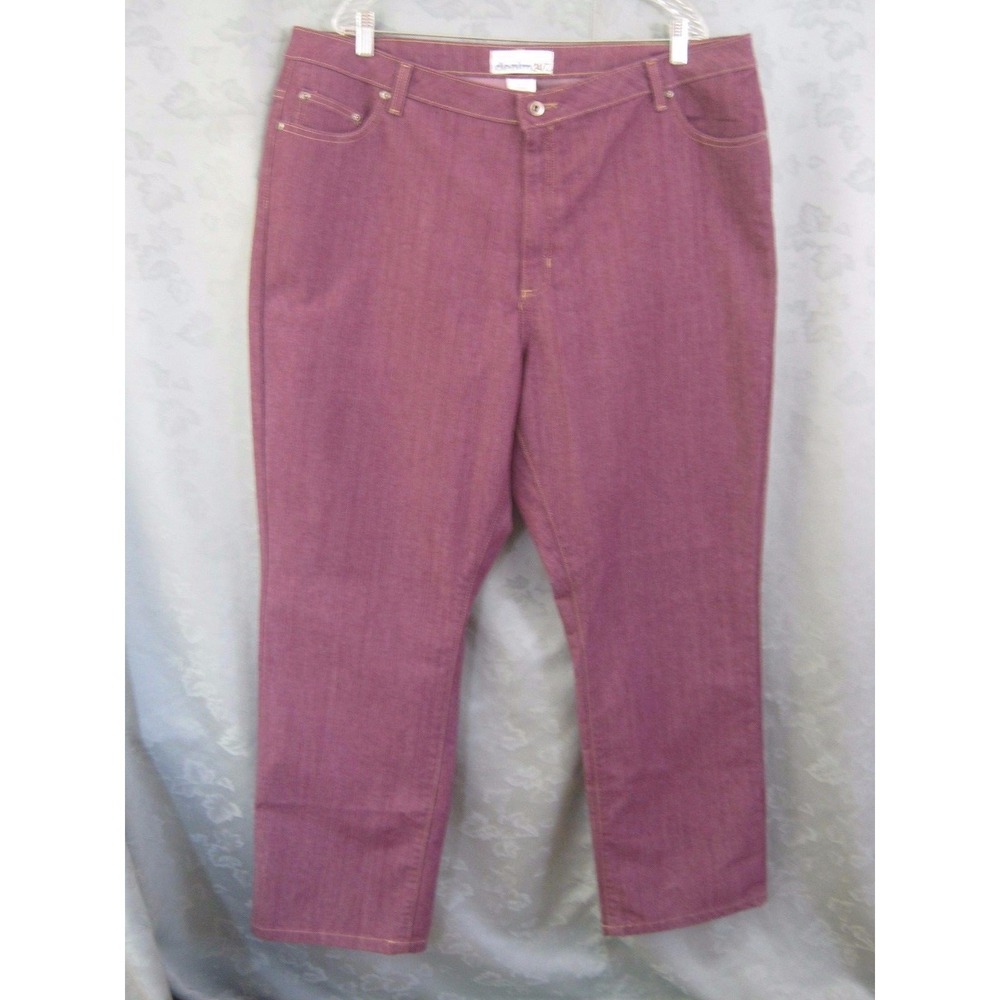 Denim 24/7 Purple Jeans Plus Size 24W New